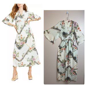 NWT Jessica Simpson Kimono-Sleeve Maxi Maternity Womens